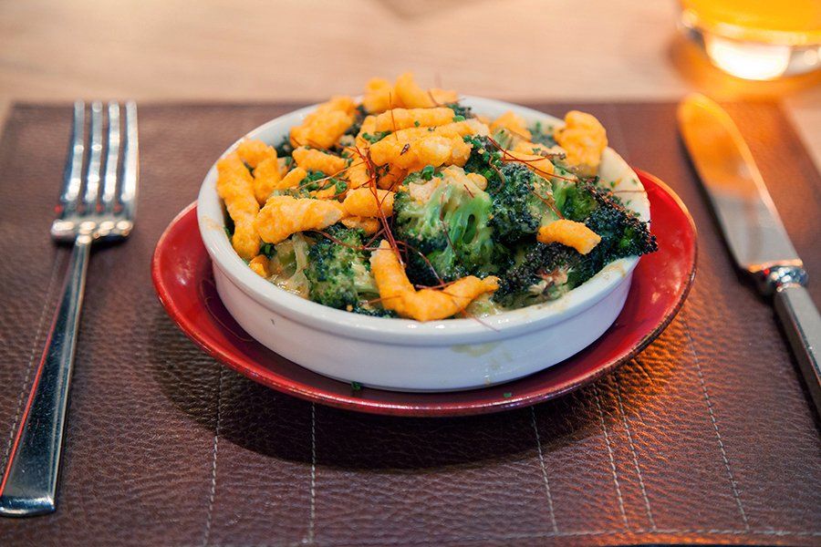 A must order: Broccoli and Cheetos ($10)<br>